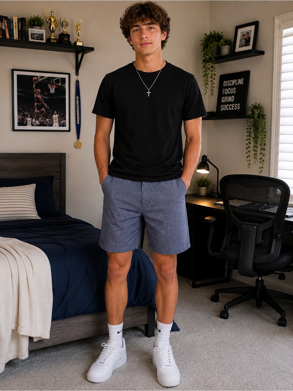 🆕🎉Under Armour Men's Heather Navy Athletic Shorts